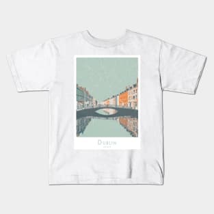 Dublin Cityscape - Ha'penny Bridge - Ireland's Charm Kids T-Shirt